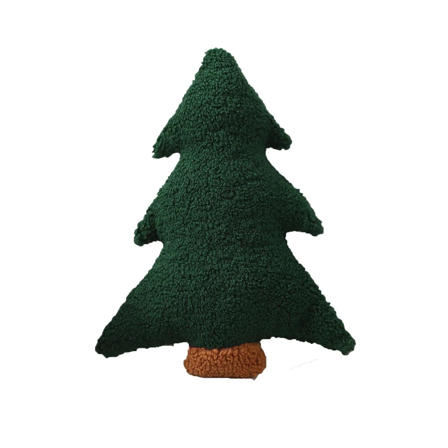 Weihnachtsbaum-Dekokissen 30×25 cm – Plüschkissen, weich & formstabil, grün